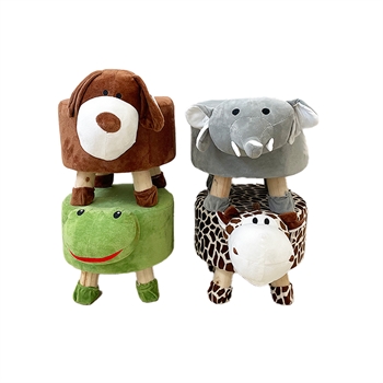 Dyre stol Træ/Plys Elefant, frø, giraf, hund
