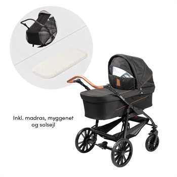 TRILLE Dream Light Barnevogn i Night, inkl. madras, myggenet og solsejl