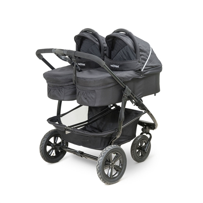 BabyTrold Double Tvillingevogn, Sort