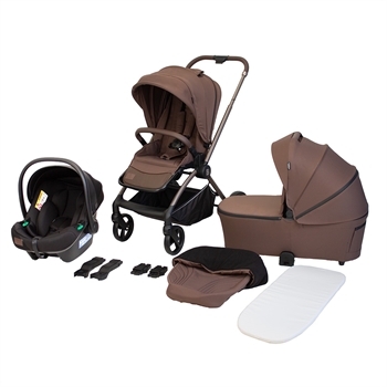BabyTrold Alex 3-i-1 Duovogn med autostol, Chokolade