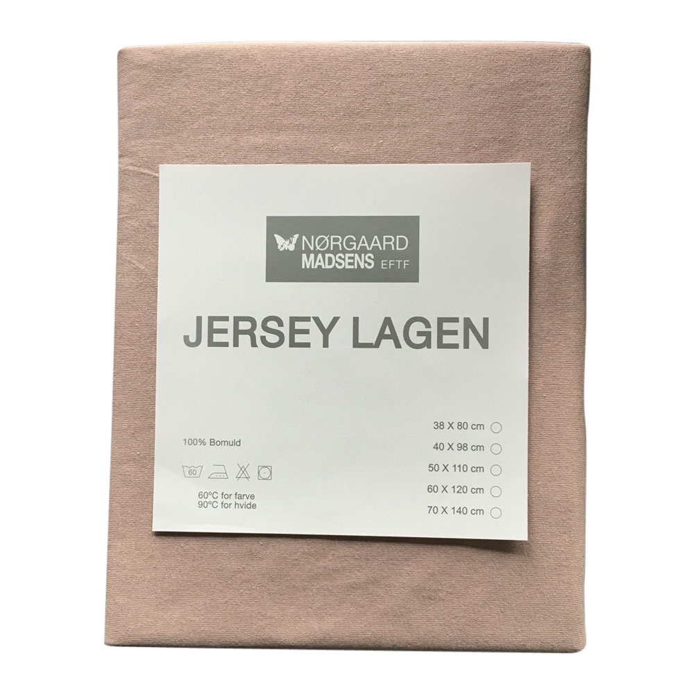 Nørgaard Madsen, Jersey lagen, 40x98 cm. Blomme
