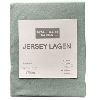 Nørgaard Madsen, Jersey lagen, 40x98 cm. Dusty Green