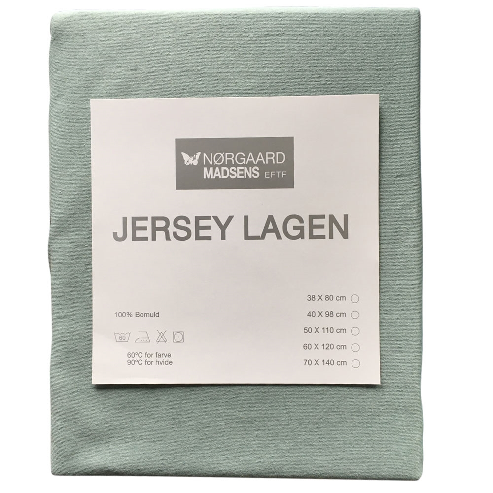 Nørgaard Madsen, Jersey lagen, 40x98 cm. Dusty Green