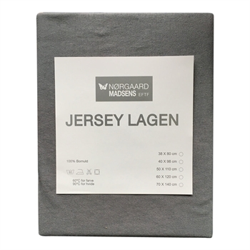 Nørgaard Madsen, Jersey lagen, 40x98 cm. Grå