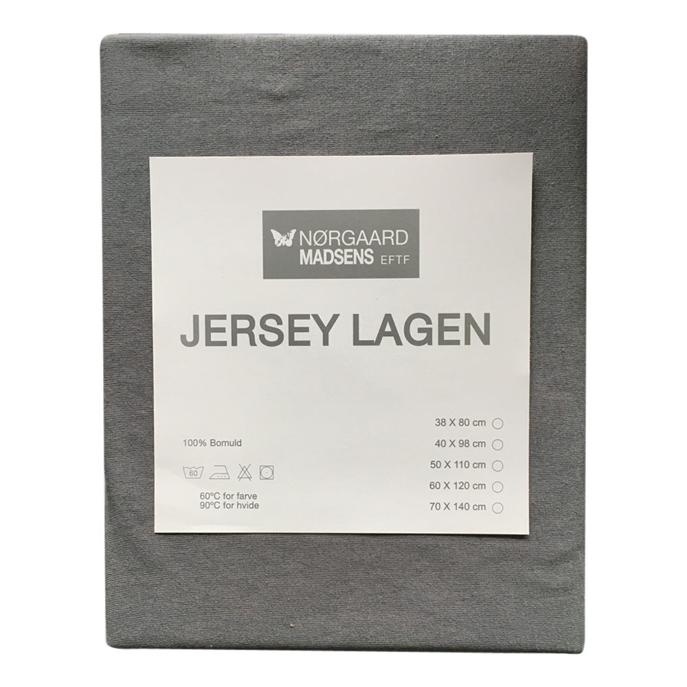 Nørgaard Madsen, Jersey lagen, 40x98 cm. Grå