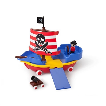 Piratskib med kanon og figur