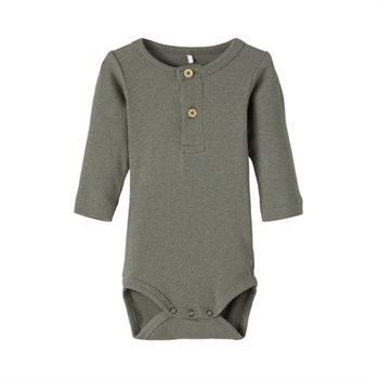 Name It Langærmet Rib Body, Dusty Olive