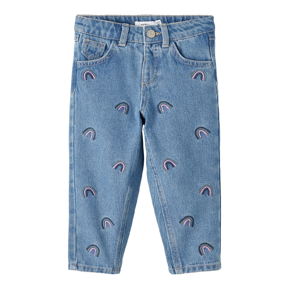 Name It Mom fit jeans med regnbuer, Str. 110