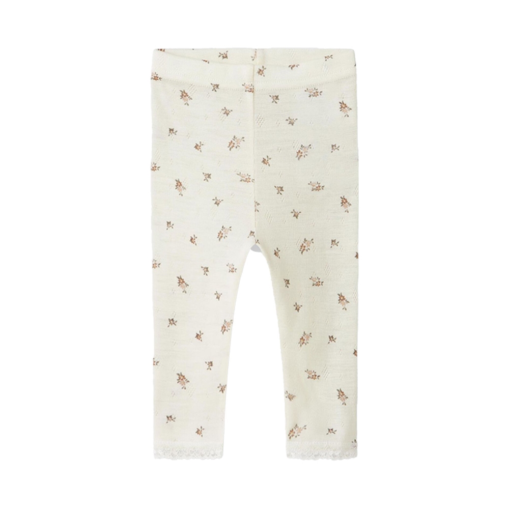 Name It - Nbfwang Wool Needle Legging Noos - Snow White