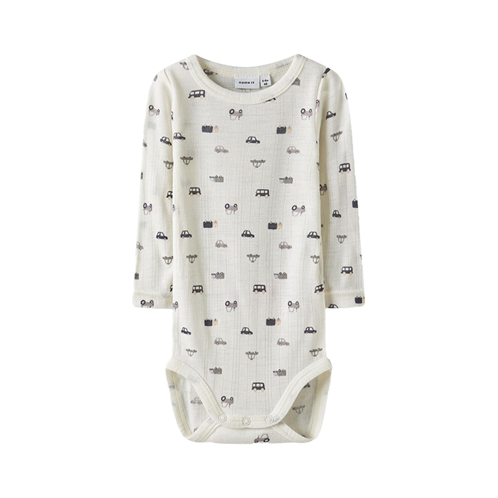 Name It - Nbmwang Wool Needle Ls Body Noos - Snow White