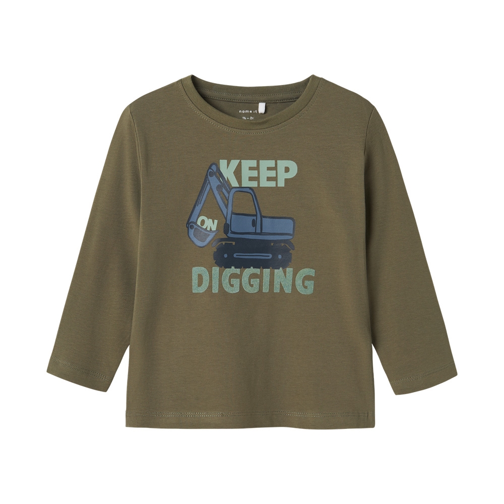 NAME IT T-Shirt Maniche Lunghe Bambino Nmmdusty Nreg - Top Box, Girocollo Morbido Per Primavera