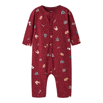Name It - Nbnvismas Ls Nightsuit - Red Dahlia
