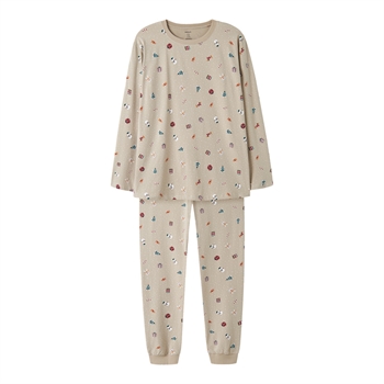 Name It - Nanvismas Ls Nightset - Pure Cashmere