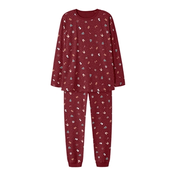 Name It - Nanvismas Ls Nightset - Red Dahlia