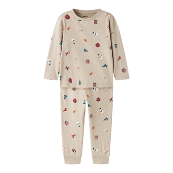 Name It - Nmnvismas Ls Nightset - Pure Cashmere