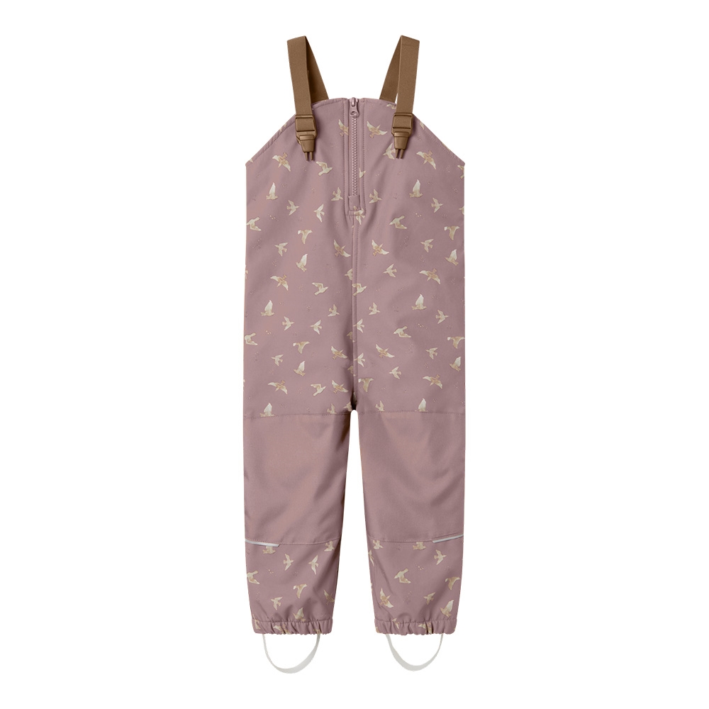 Name It - Nmfalfa08 Softshell Bib Pant Aop Fo - Woodrose