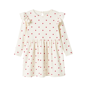 Name It - Nmfdheart Ls Dress - Cloud Dancer
