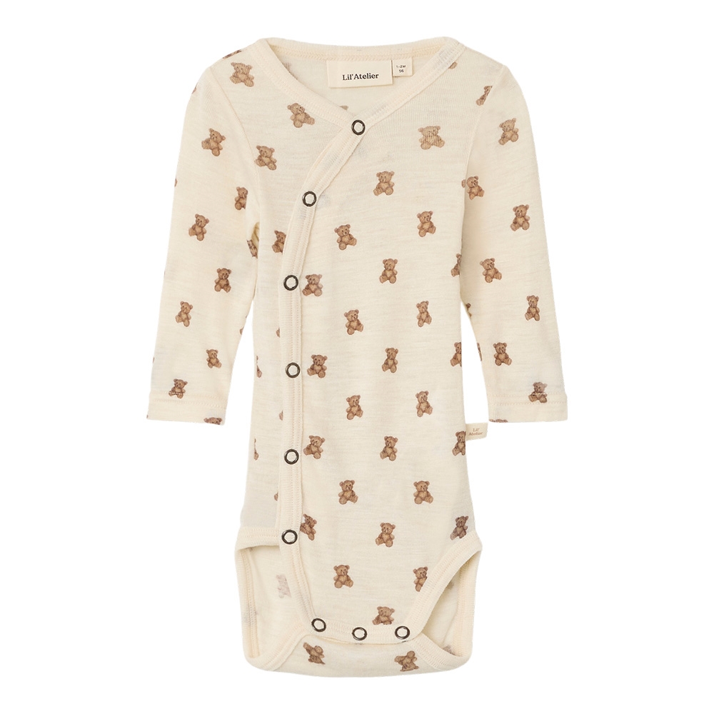 Lil\' Atelier - Nbnnalu Wo/Mo Ls Slim Wrap Body Lil - Turtledove