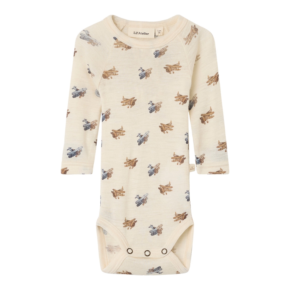 Lil\' Atelier - Nbmnalu Wo/Mo Ls Slim Body Lil Noos - Turtledove