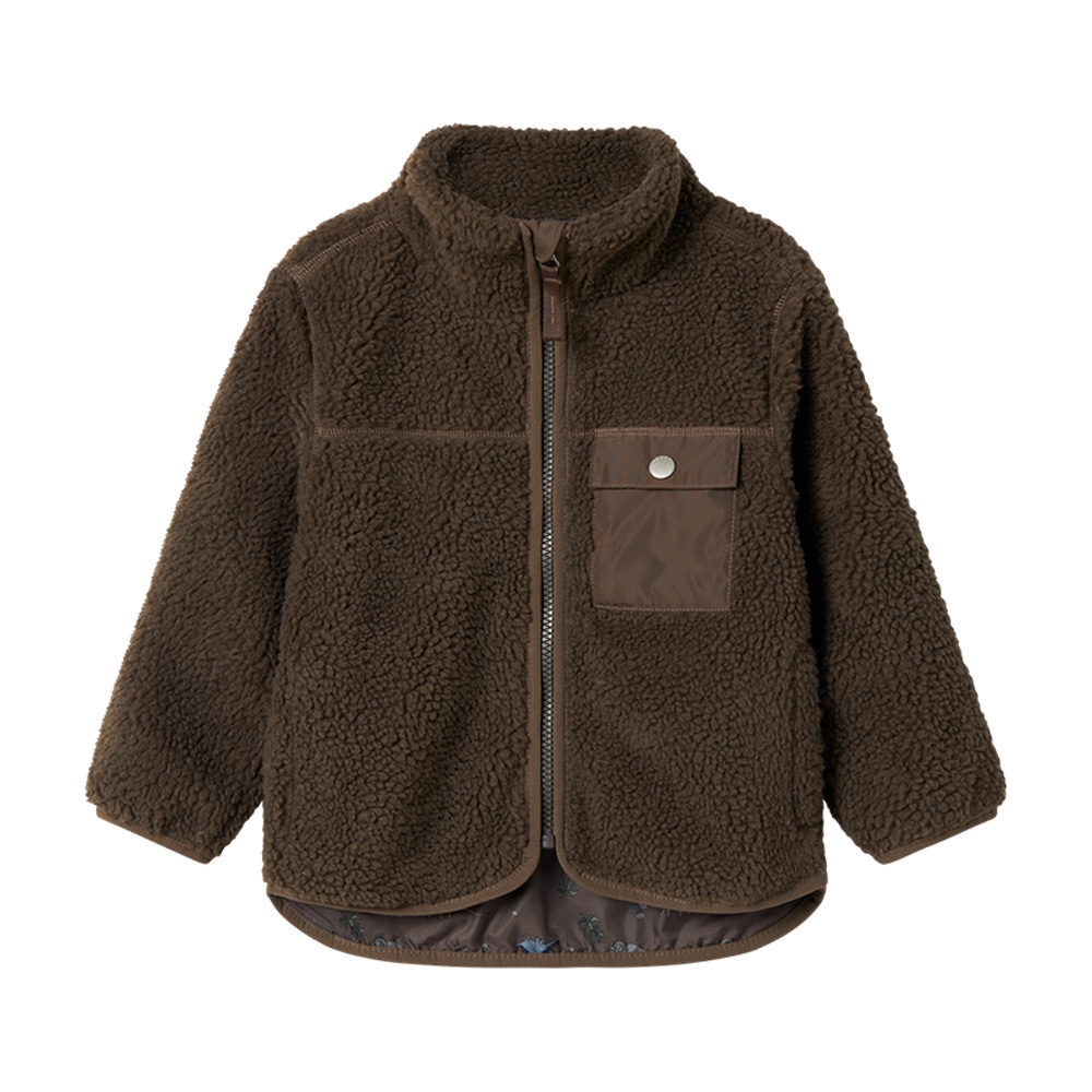 Name It - Nmmmall Teddy Jacket Pocket - Morel