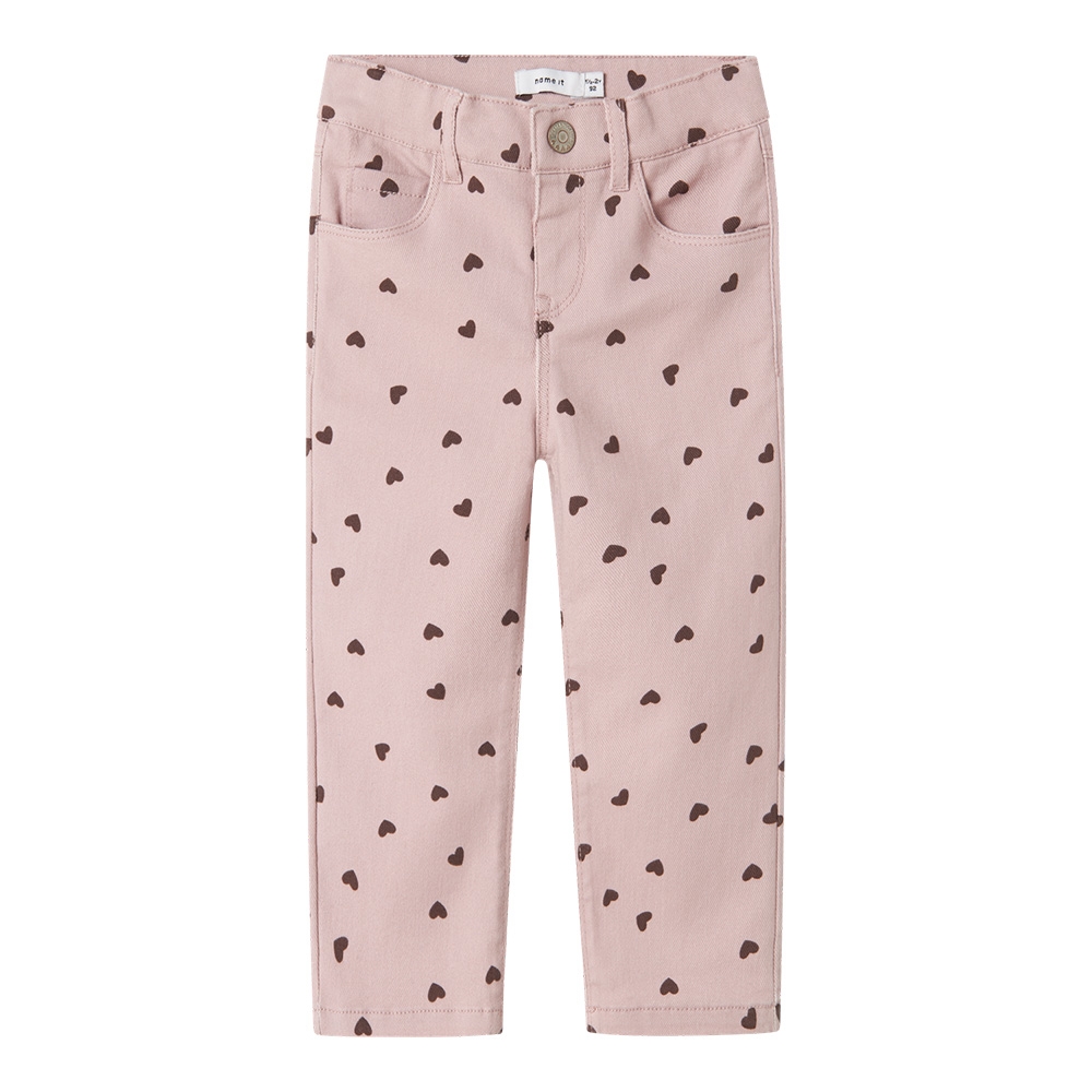 Name It - Nmfrose Straight Aop Twill Pant 7218-Yf - Burnished Lilac