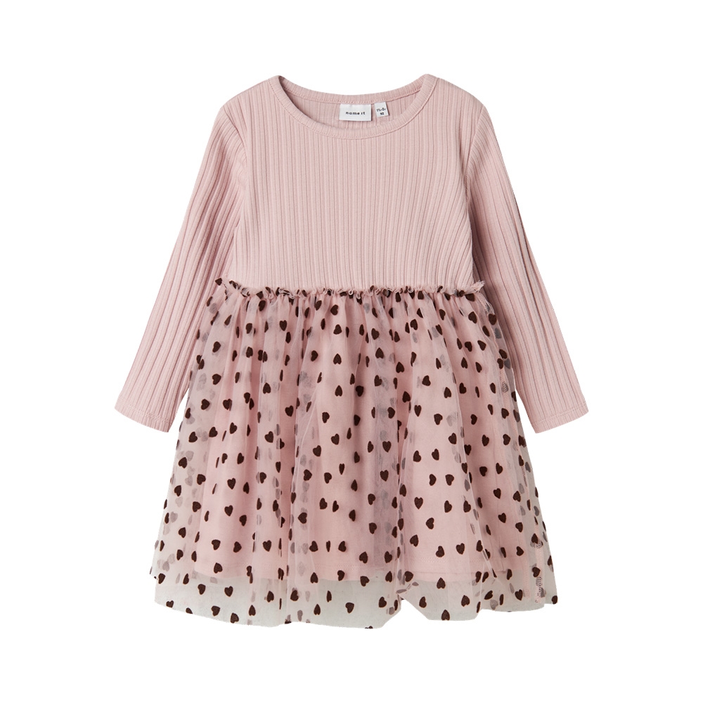 Name It - Nmfnea Ls Tulle Dress - Burnished Lilac
