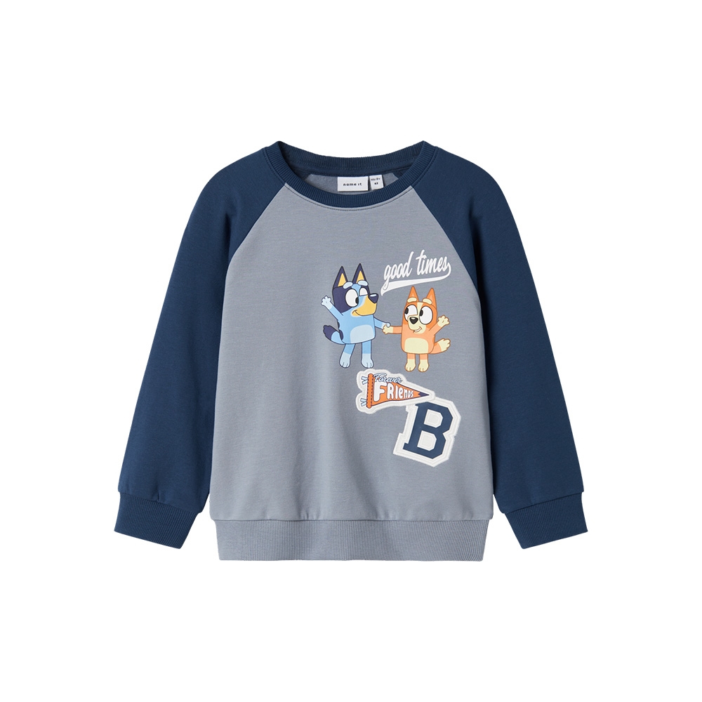 Name It - Nmmsilas Bluey Nreg Sweat Bru Sky - Tradewinds