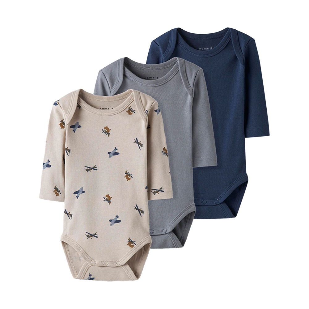 Name It - Nbmbody 3P Ls Airplane Noos - Peyote