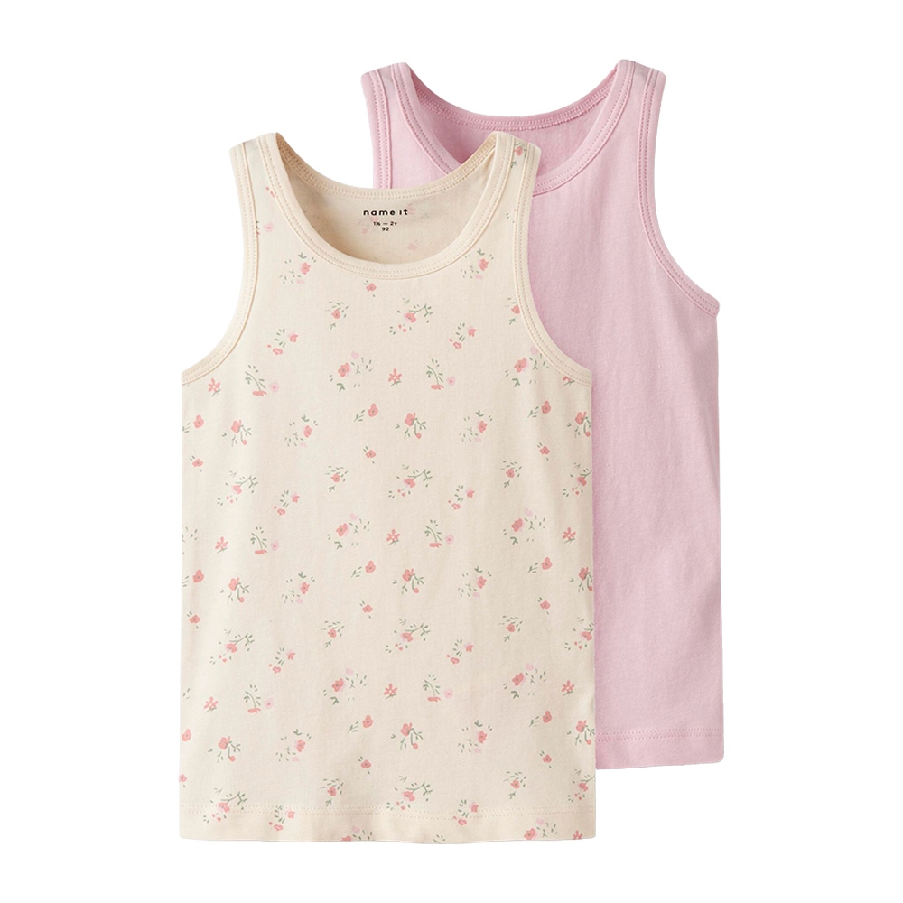 Name It - Nmftank Top 2P Flower Noos - Turtledove