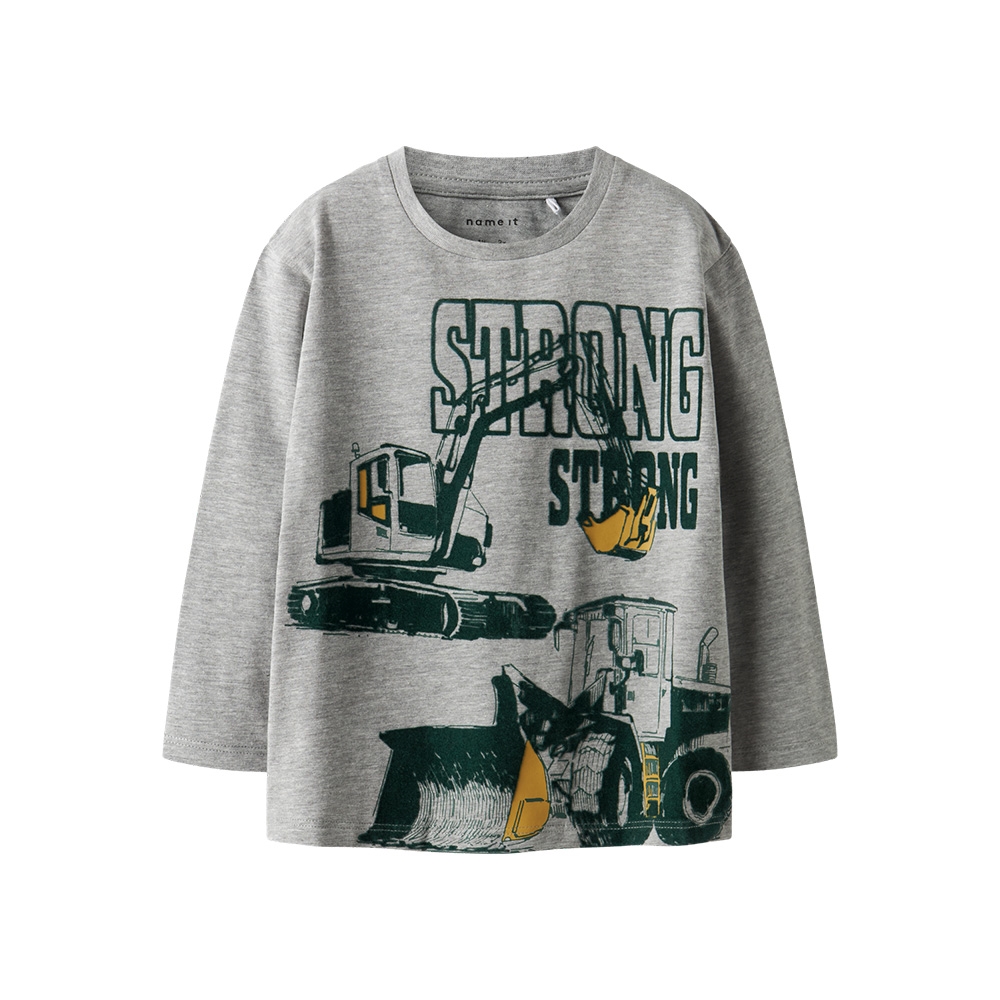 Name It - Nmmsennet Ls Nreg Top - Grey Melange