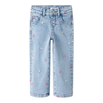 Name It - Nmfrose Wide Emb Jeans 2633-Fr Noos - Light Blue Bleached
