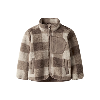 Name It - Nmmmonico Sherpa Jacket Check - Fossil