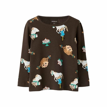 Name It - Nmfsoca Pippi Ls Top Lnoos Sky - Delicioso