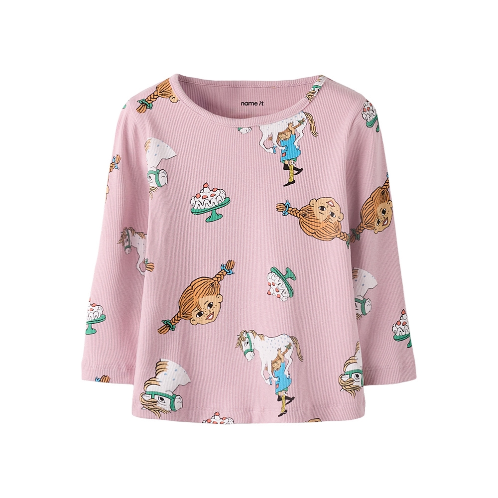 Name It - Nmfsoca Pippi Ls Top Sky - Keepsake Lilac