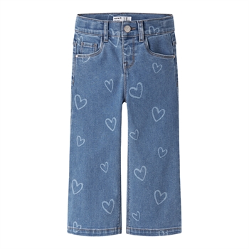 Name It - Nmfrose Wide Aop Jeans 4044-On Noos - Medium Blue Denim