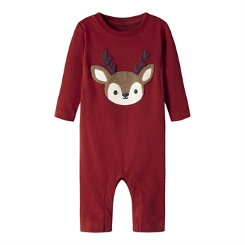 Name It - Nbnrukan Ls Bodysuit Box - Red Dahlia