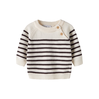 Name It - Nbmostripea Ls Knit - Antique White