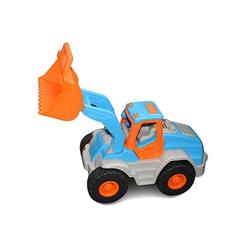 6 lastbiler og 4 bulldozere i display