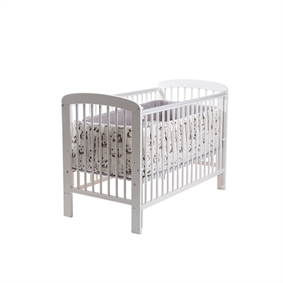 BabyTrold Mille Tremmeseng Hvid (med justerbar side)