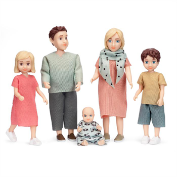 Lundby familie Mor, far, 2 børn & 1 baby