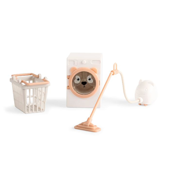 Lundby tøjvask m/støvsuger, vaskemask & kurv