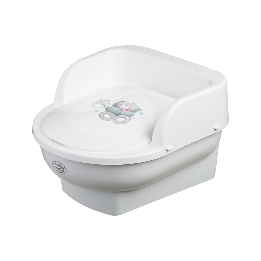 Maltex Bamse Mini Toilet, Hvid