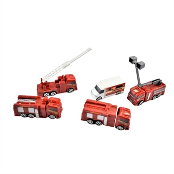 Metal brandbiler 5-pak
