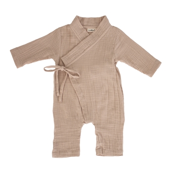 Markland Tiny Cross Over Romper, Light Sand