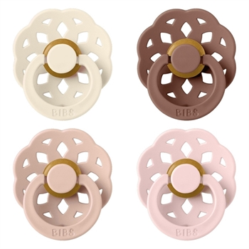 BIBS Boheme 4 Pak - Størrelse 1 - Ivory/Blush/Woodchuck/Blossom