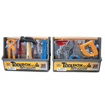 Værktøjskasse med 22 dele, assorteret