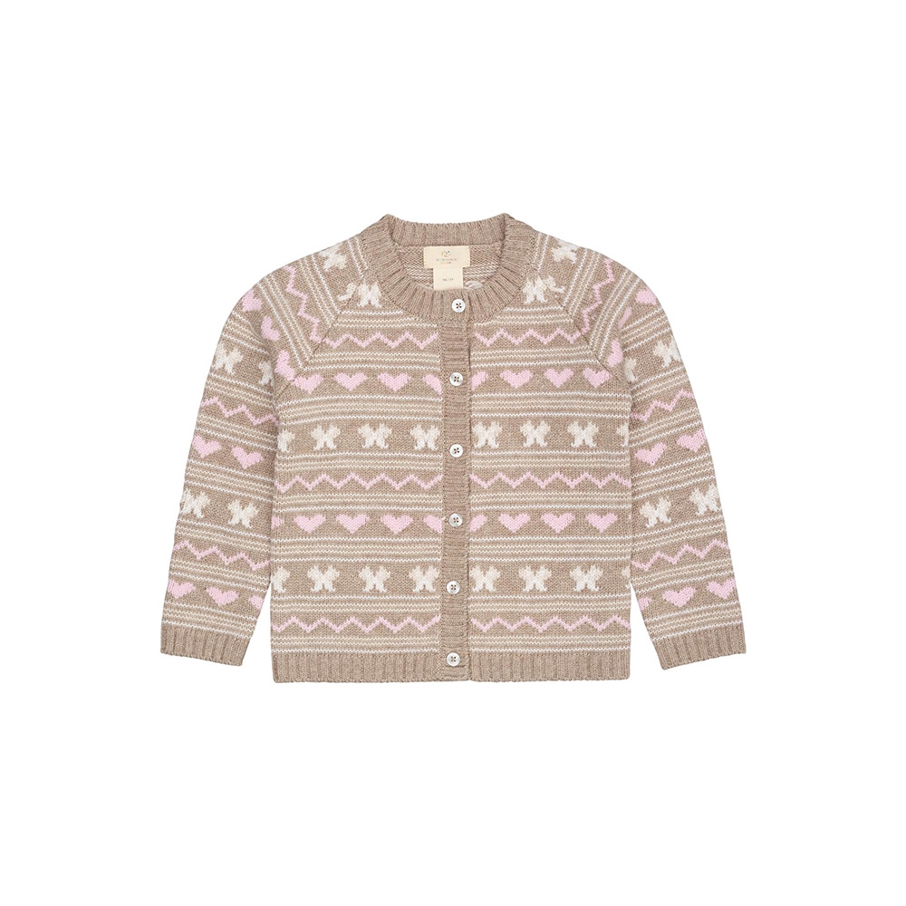 Copenhagen Colors Cashmere Cardigan M. Mønster, Sand Comb