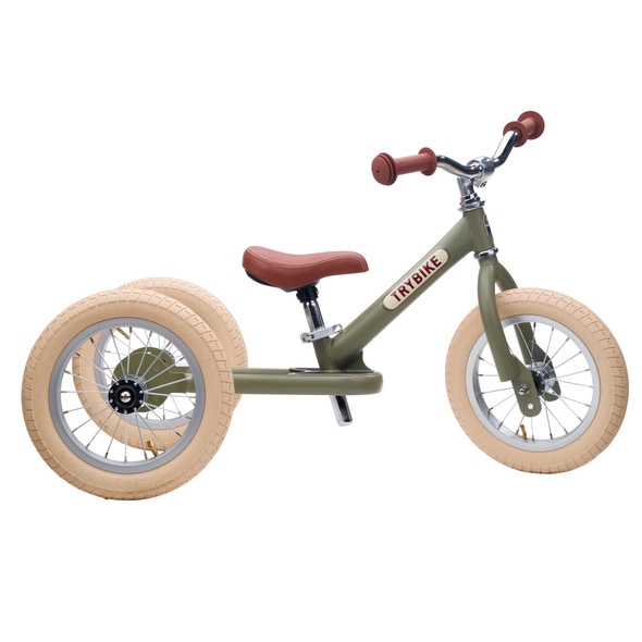 Trybike Balancecykel - tre hjul, Vintage grøn