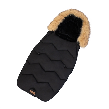 BabyTrold Kørepose med pels, Sort