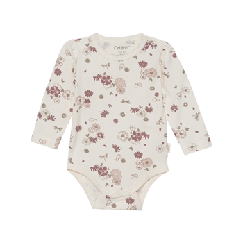 CeLaVi Langærmet Body med blomster, Rose Cloud
